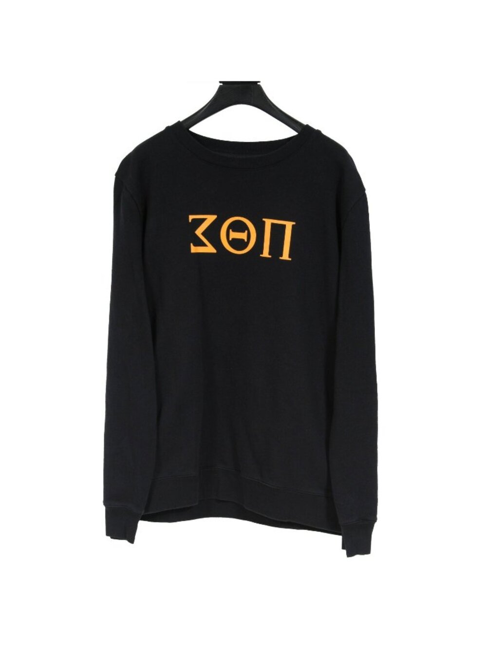 APC Mens Greek Fraternity Letters Sweatshirt XL Black Yellow Sweater Pullover